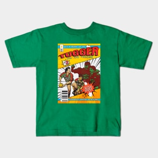 Retro Rabbitohs - Comic Book Style - TUGGER & THE FALCON Kids T-Shirt